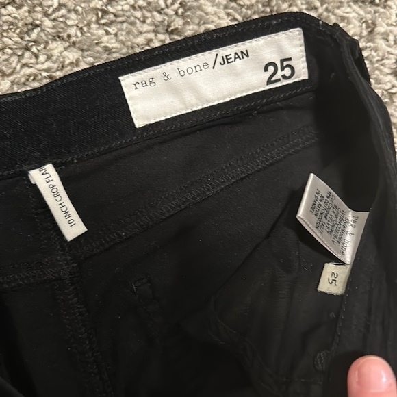 Flared Cropped Velvet Jeans rag & bone - Picture 3 of 5